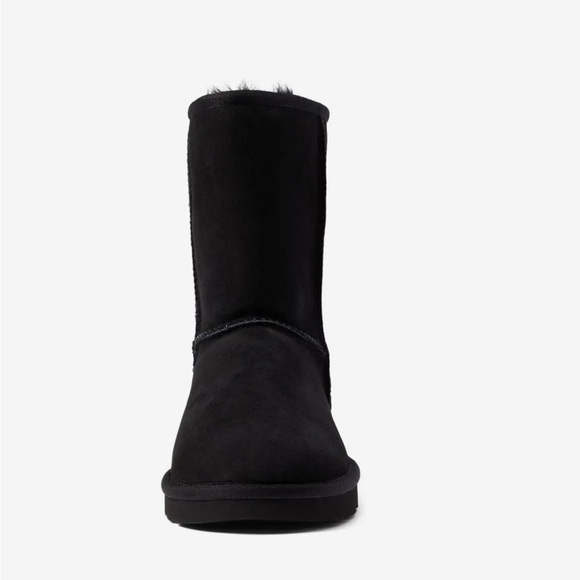 UGG Classic Short II Black Suede Mid-Calf Boots Women’s 9 - Picture 15 of 16